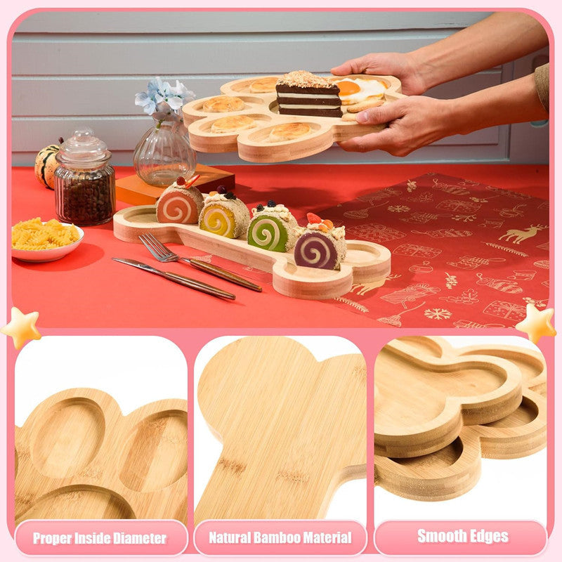 Hundepfote-Knochenteller Holz/Bambus