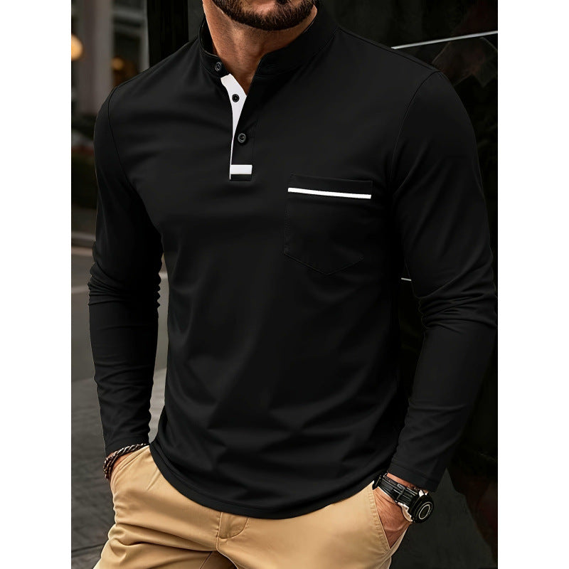 Slim Fit Poloshirt mit langen Ärmeln – Bild 9 | LuxeStyle