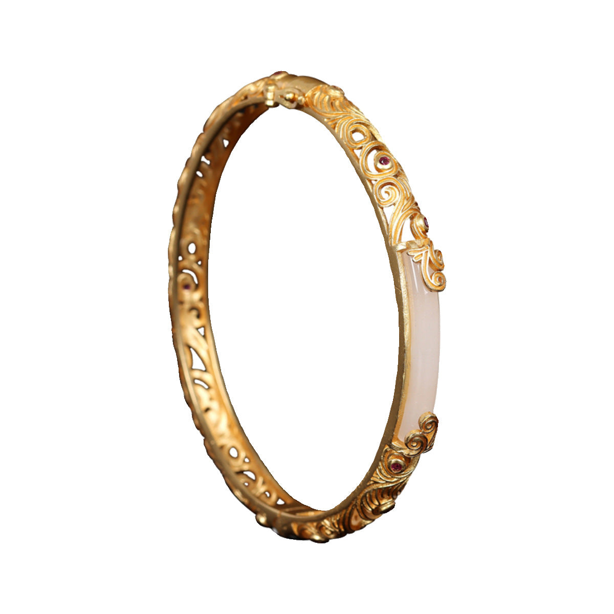Filigranes Armband mit Hohl-Design und Hetian Jade – Bild 4 | LuxeStyle