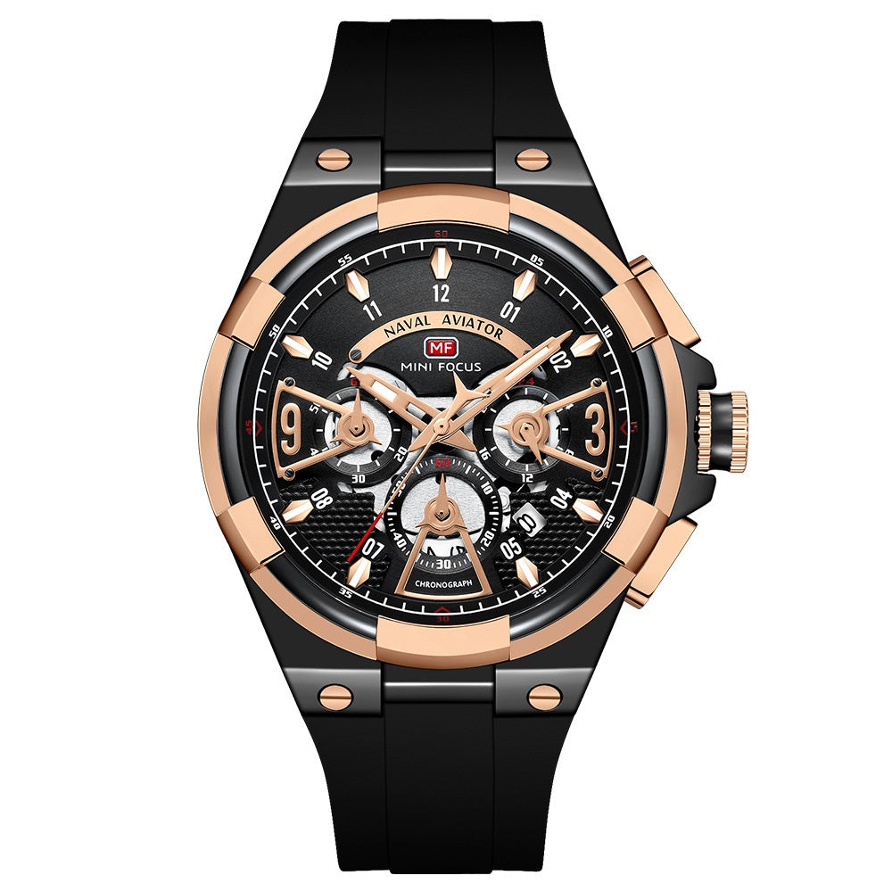 Quarz-Armbanduhr mit Silikonband