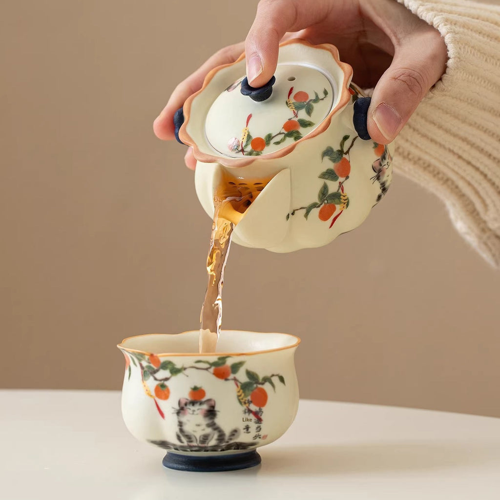 Keramik-Teekanne mit Teetasse – Bild 7 | LuxeStyle