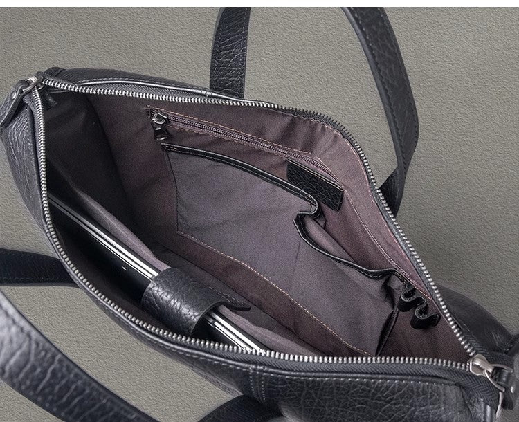 Schwarzes Leder-Taschen – Bild 1 | LuxeStyle