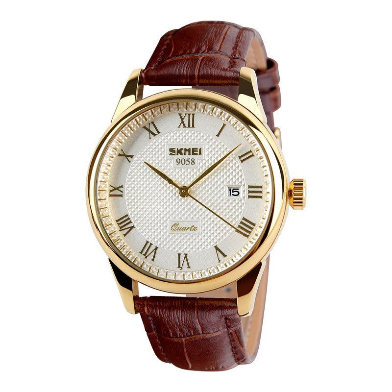 Klassische Herrenuhr mit Lederarmband – Bild 2 | LuxeStyle