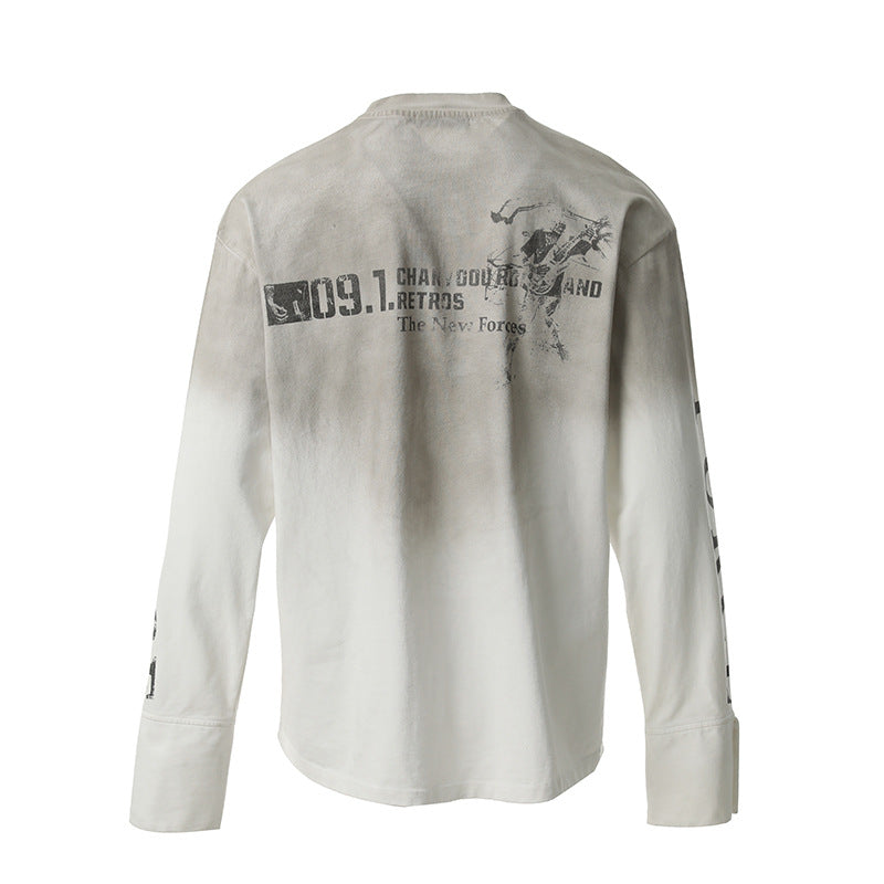 Vintage Longsleeve mit Buchstaben-Print – Bild 6 | LuxeStyle