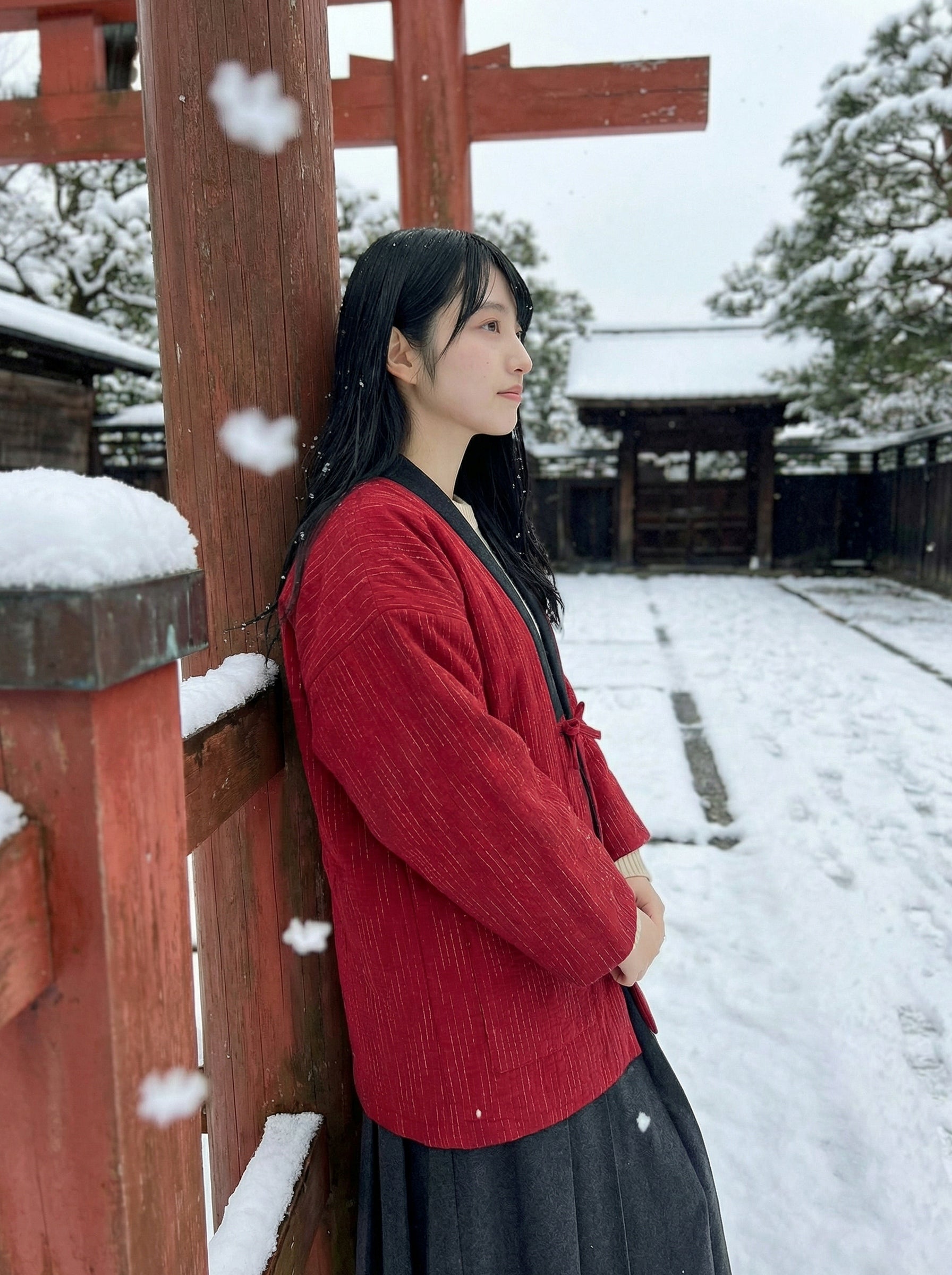 Warme Damen-Steppjacke im japanischen Stil