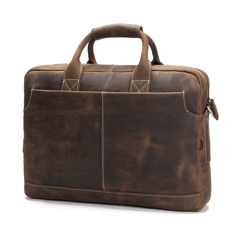 Crazy Horse Leder Schultertasche Vintage – Bild 6 | LuxeStyle