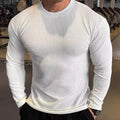 Herren Waffelpiqué Langarmshirt