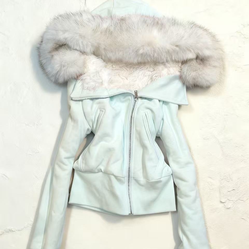 Zwei‑farbiger Fell‑Kopfbogen‑Mantel – Bild 2 | LuxeStyle