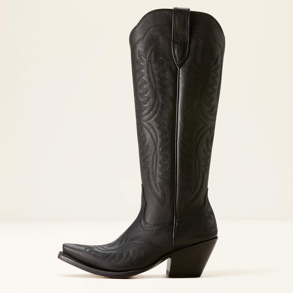 High-Top Denim Boots mit Blockabsatz