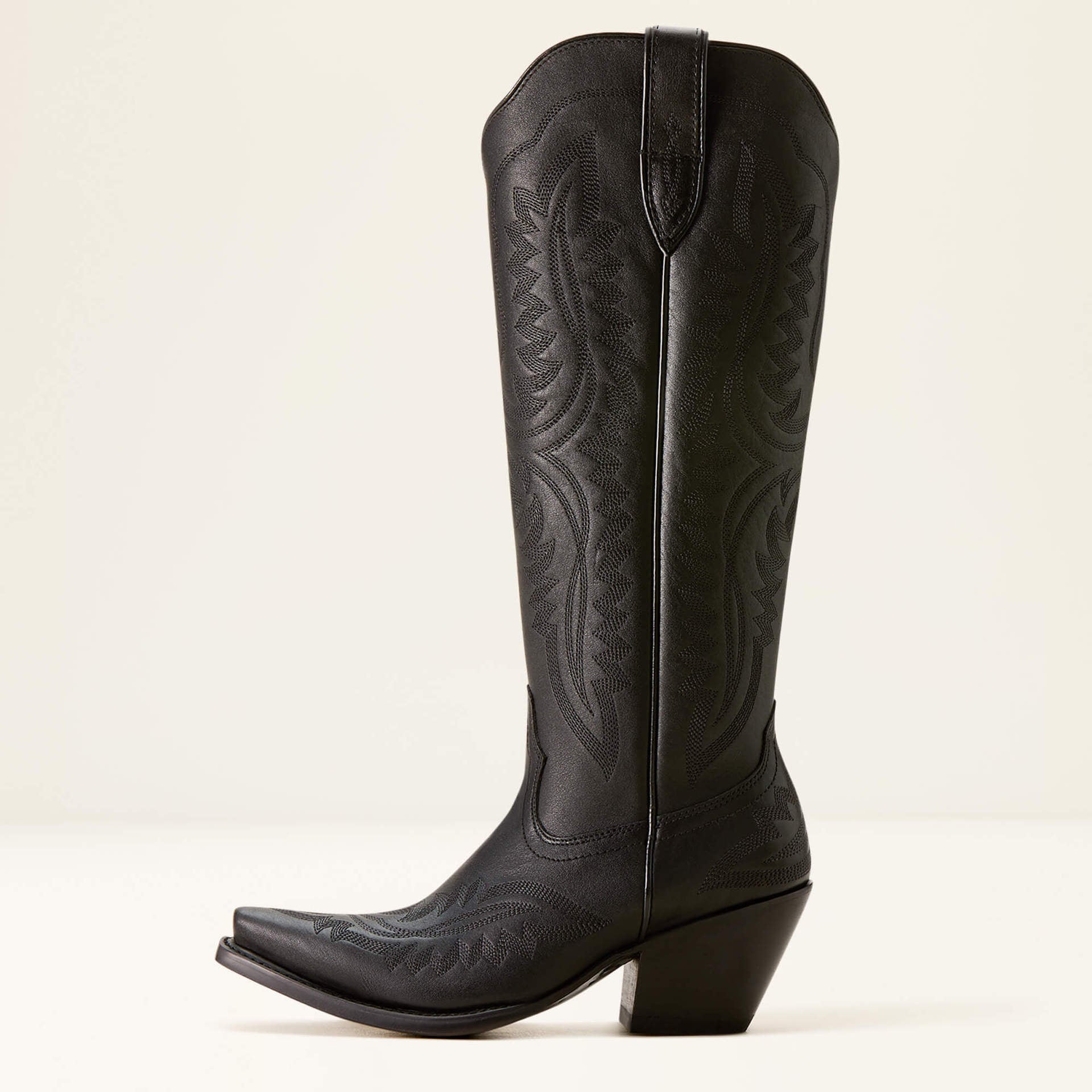 High-Top Denim Boots mit Blockabsatz