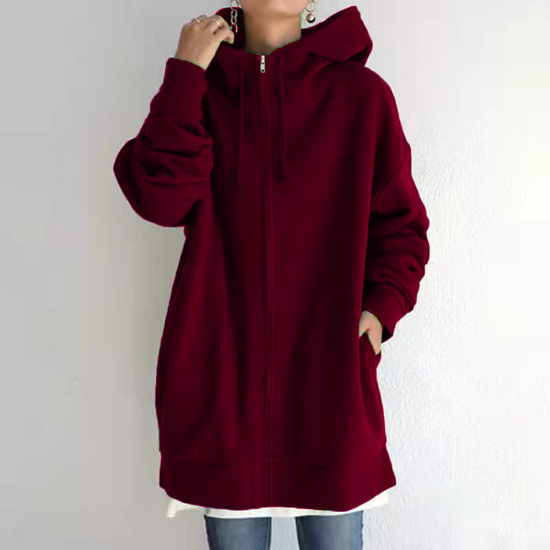 Gefütterter Hoodie mit Reissverschluss