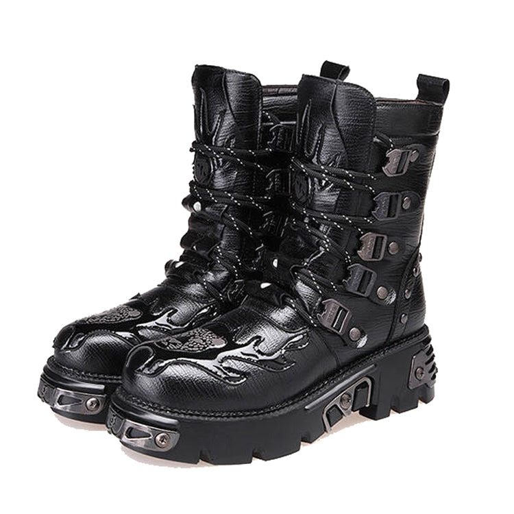 Herren-Boots mit Schnürung und dicker Sohle – Bild 5 | LuxeStyle