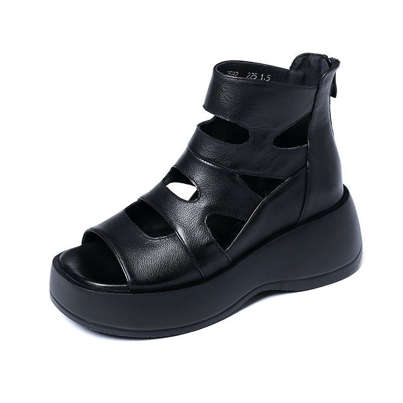 Casual Plateau-Sandalen mit Cut-Outs