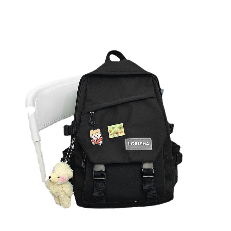 Grosser Nylon-Rucksack für Schule – Bild 3 | LuxeStyle