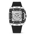 Quadratische Herrenuhr mit Silikonarmband – Bild 1 | LuxeStyle