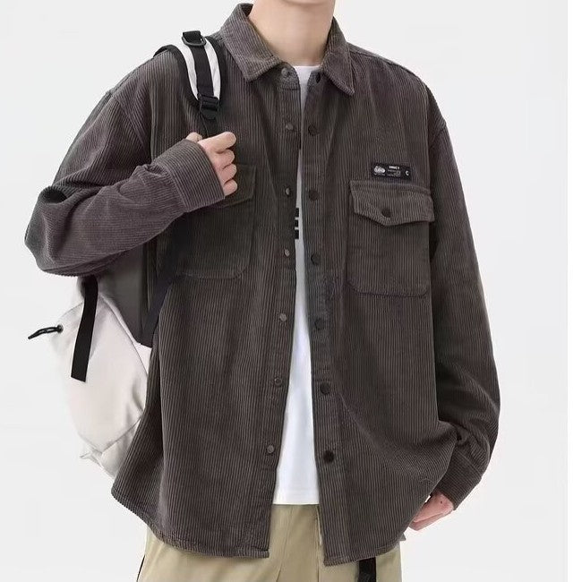 Kord-Cardigan im Retro-Look für Herren