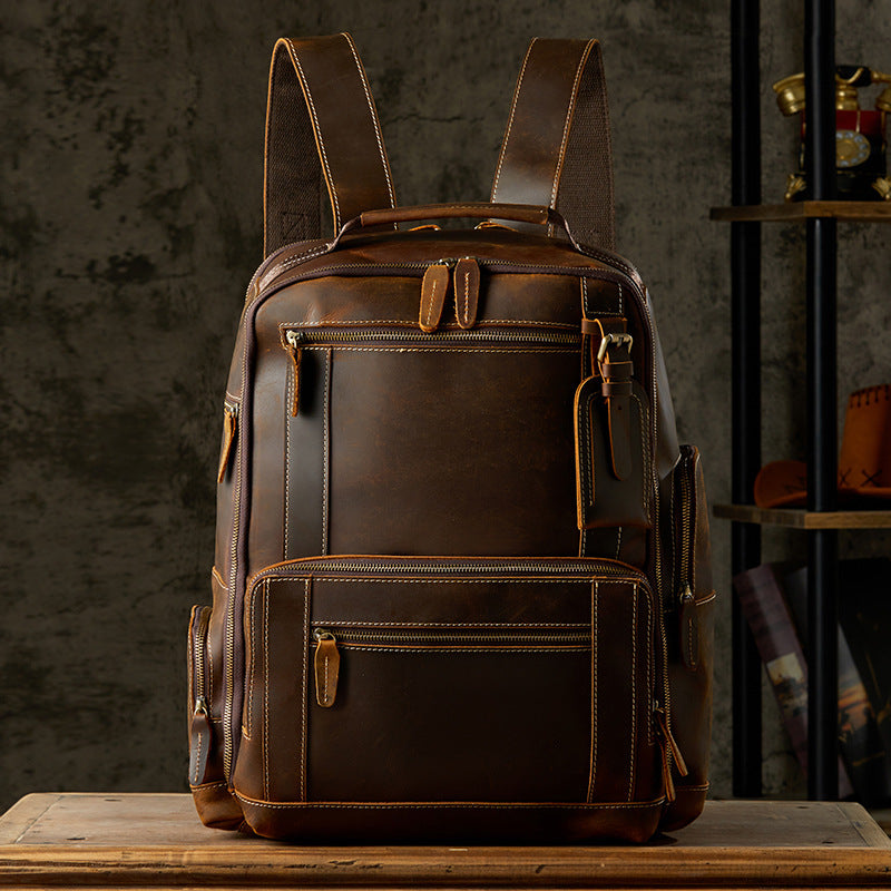 Handgemachter Leder-Rucksack Herren Retro – Bild 10 | LuxeStyle