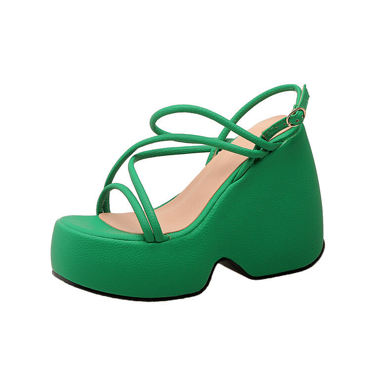 Sommer-Platform Sandalen mit offenen Zehen – Bild 9 | LuxeStyle