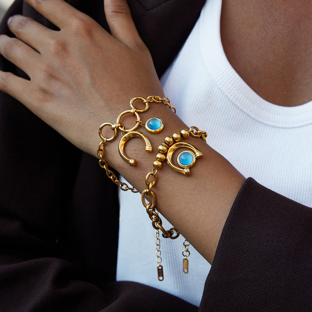 Armband «Equestrian Collection» mit blauer Resin