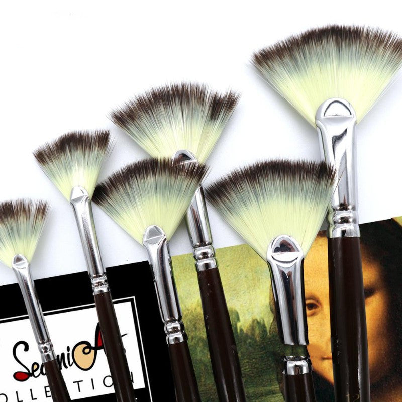 6er-Set Fächerpinsel für Gouache und Aquarell – Bild 5 | LuxeStyle