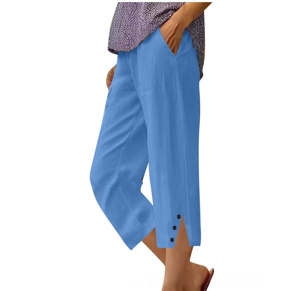 Loose Fit Stoffhose mit Taschen