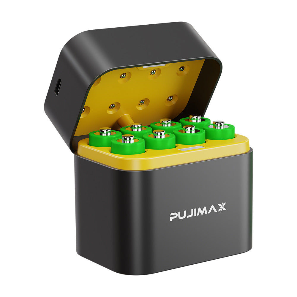 Smart AA Ladegerät mit 8 Lithium-Akkus