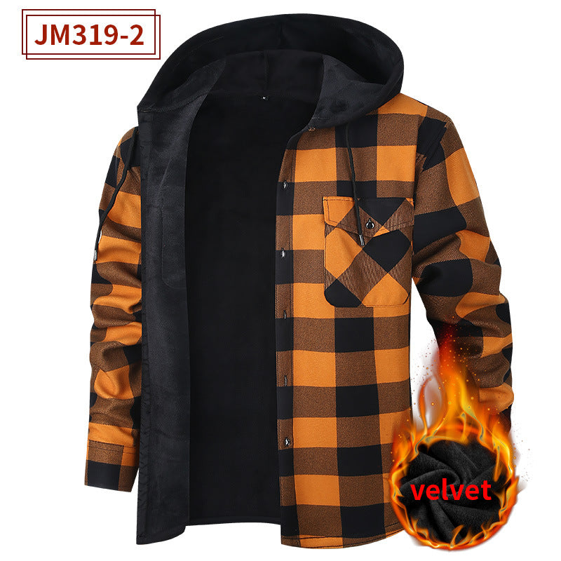 Herren-Kapuzenhemd mit Fleece-Futter – Bild 6 | LuxeStyle