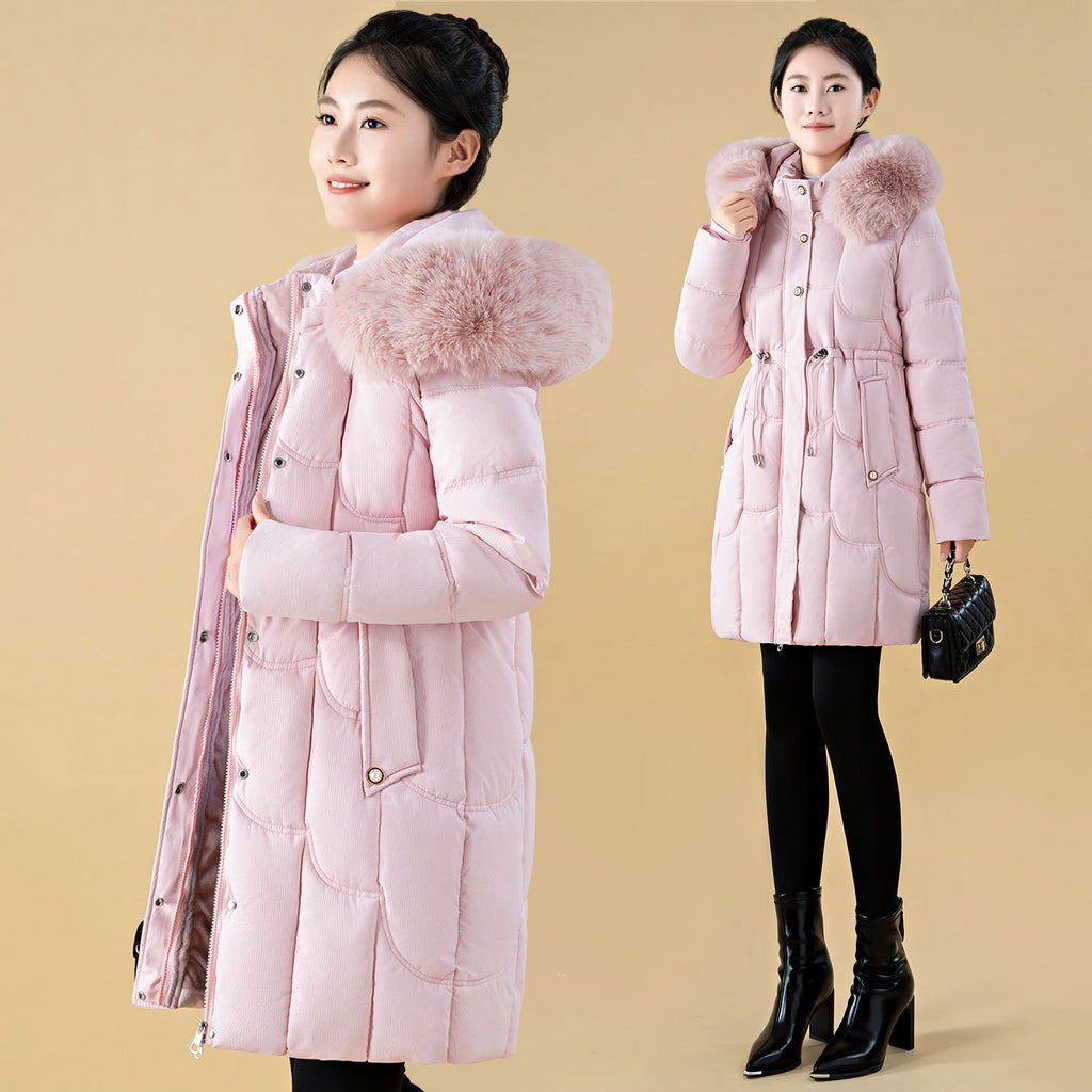 Damen-Daunenjacke mit geometrischem Muster – Bild 11 | LuxeStyle