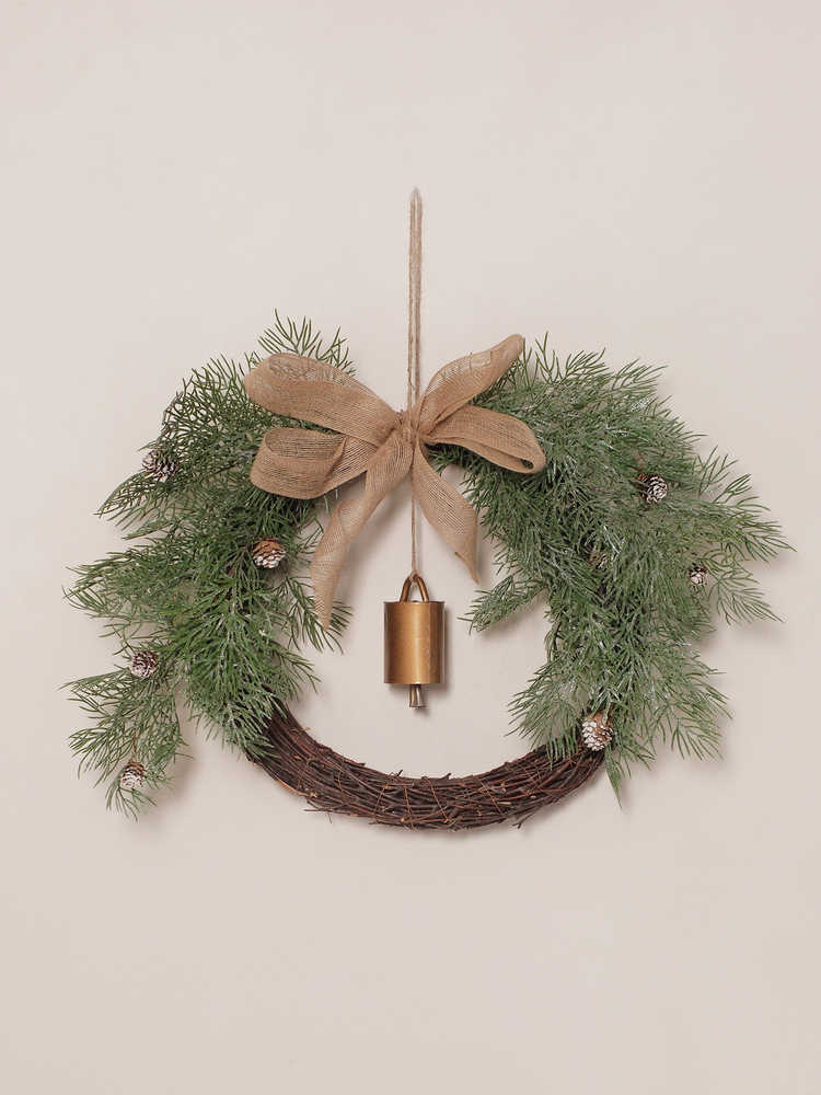 Retro Weihnachtskranz aus Rattan – Bild 4 | LuxeStyle