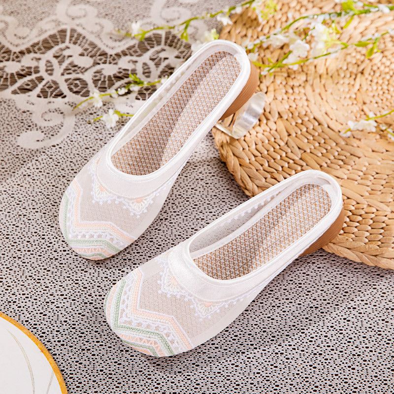 Sommer Mesh Bestickte Flats