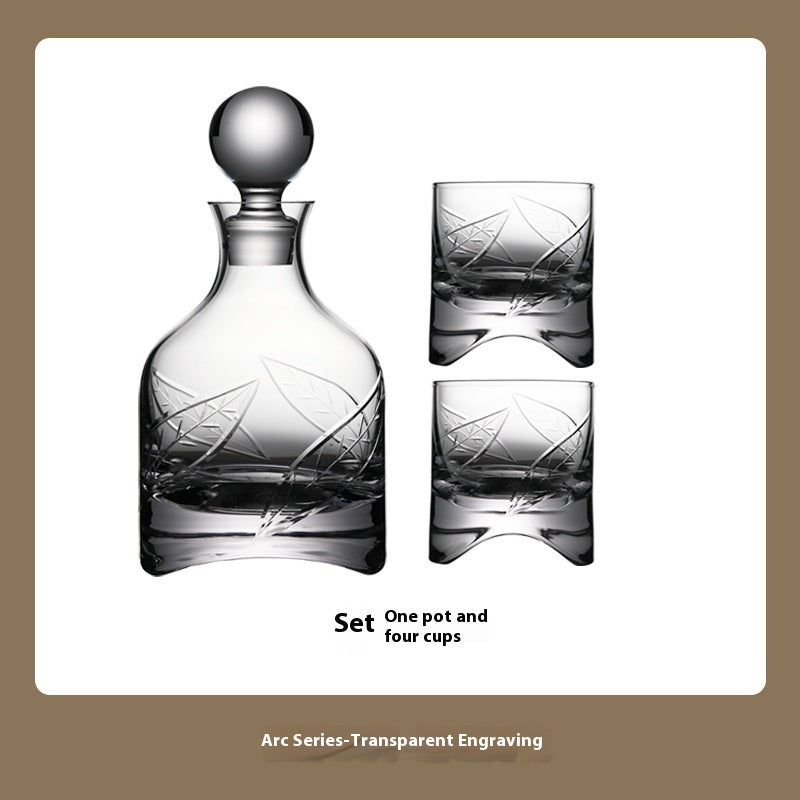 Whiskey-Set aus Kristallglas