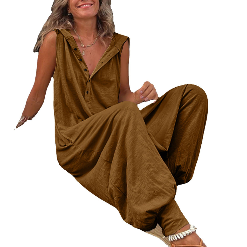 Einheitlicher Jumpsuit mit Kapuze