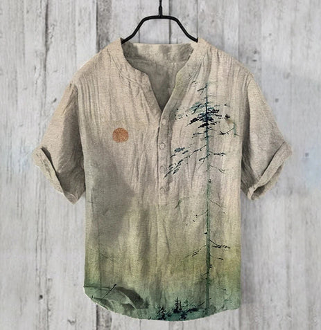 Kurzarm-Shirt aus Leinenmischung – Bild 2 | LuxeStyle