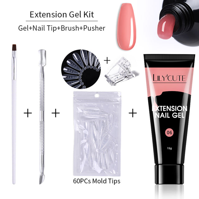 Nagelverlängerungs-Gel-Kit, 15ml