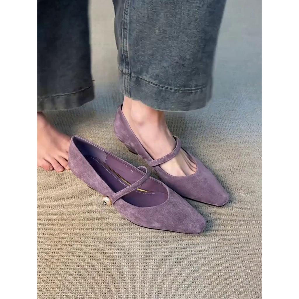 Mary Jane Slingback mit spitzem Zeh