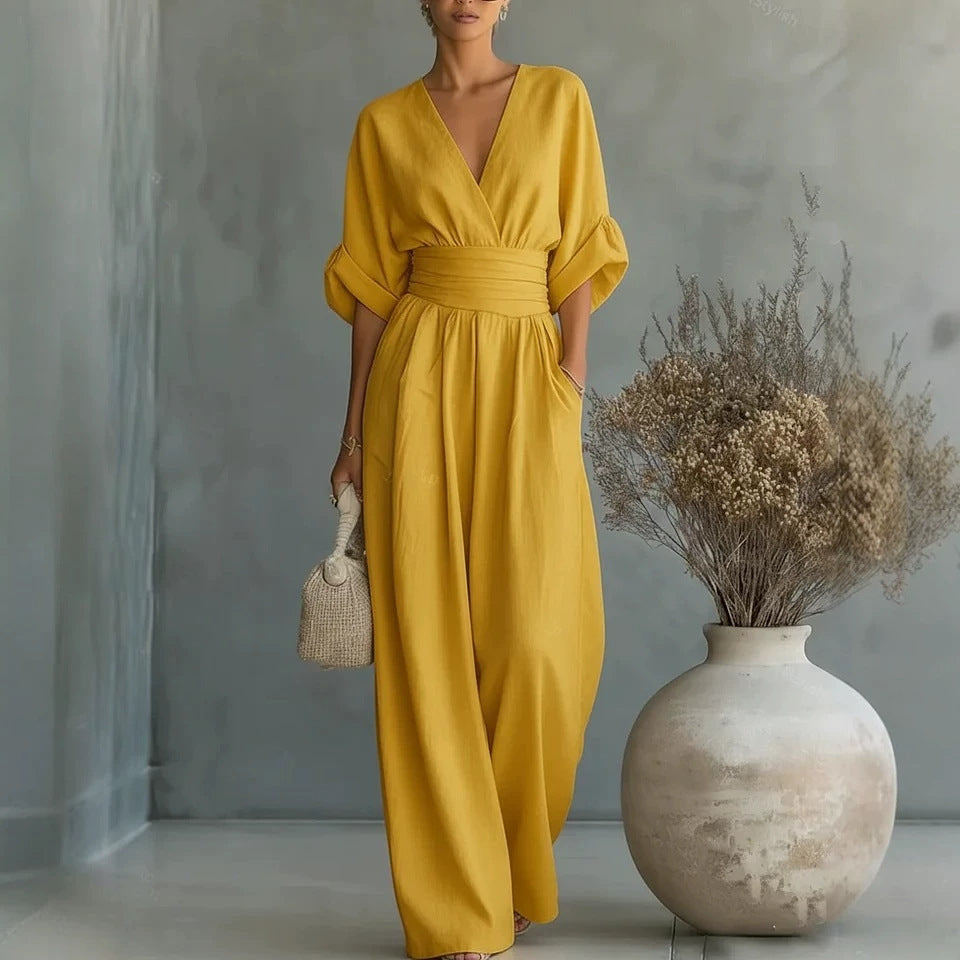 Eleganter Jumpsuit mit weitem Bein