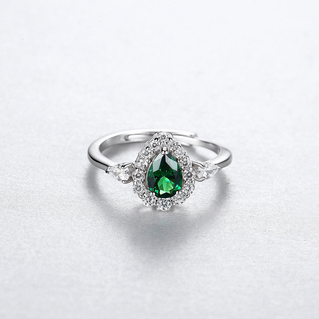 Verstellbarer Offener Ring mit Wassertropfen-Design