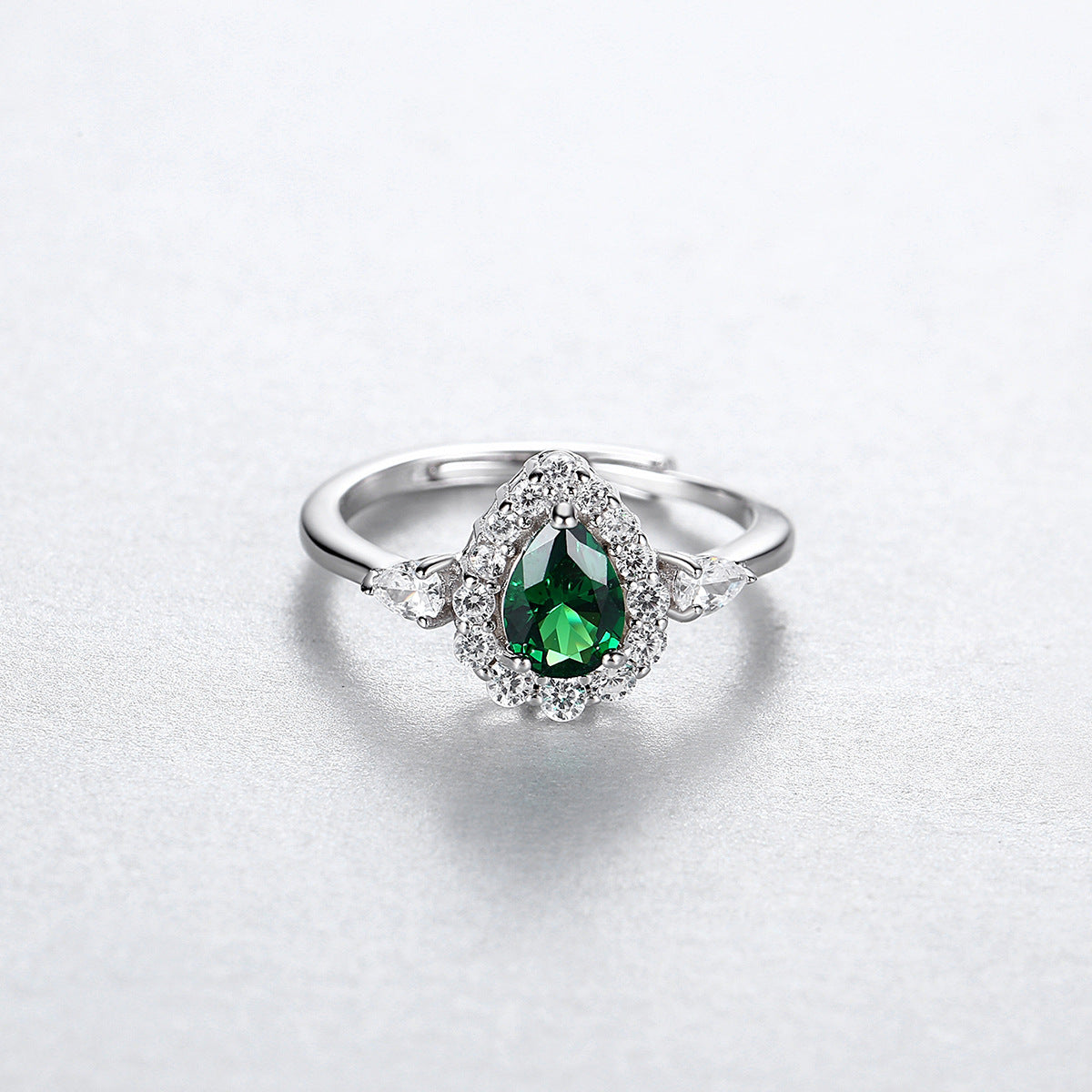 Verstellbarer Offener Ring mit Wassertropfen-Design