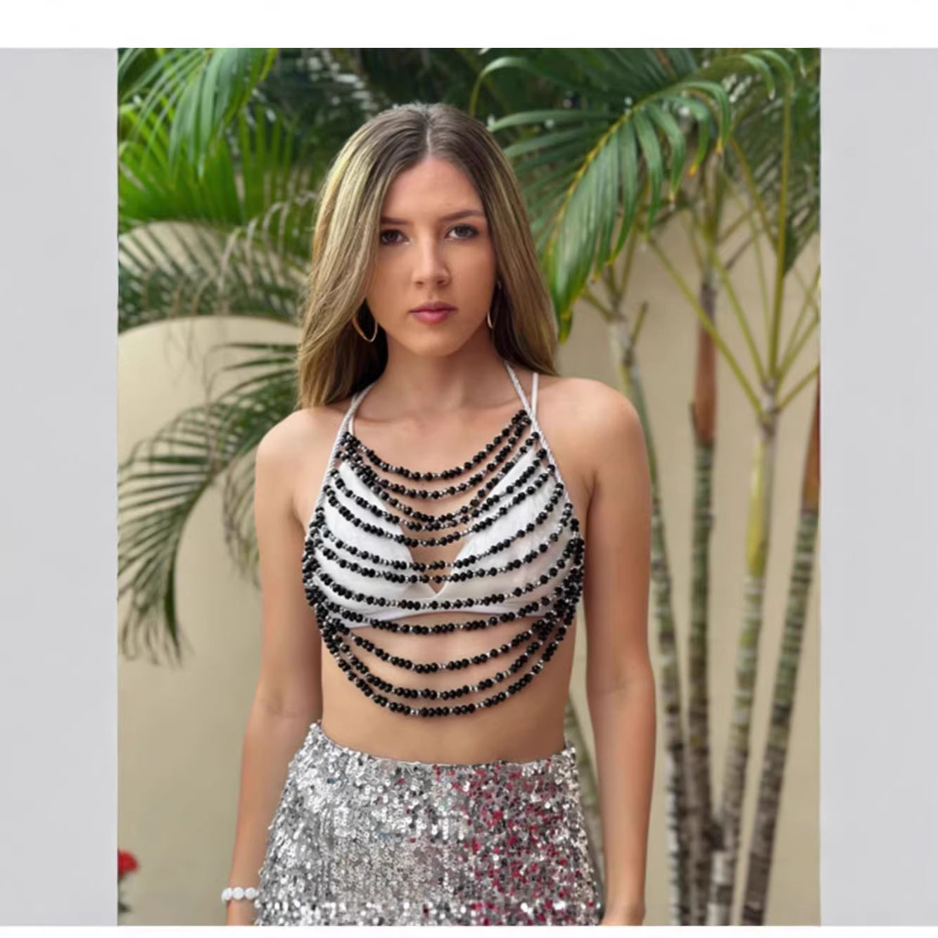 Perlen-BH-Kette im Resort-Stil