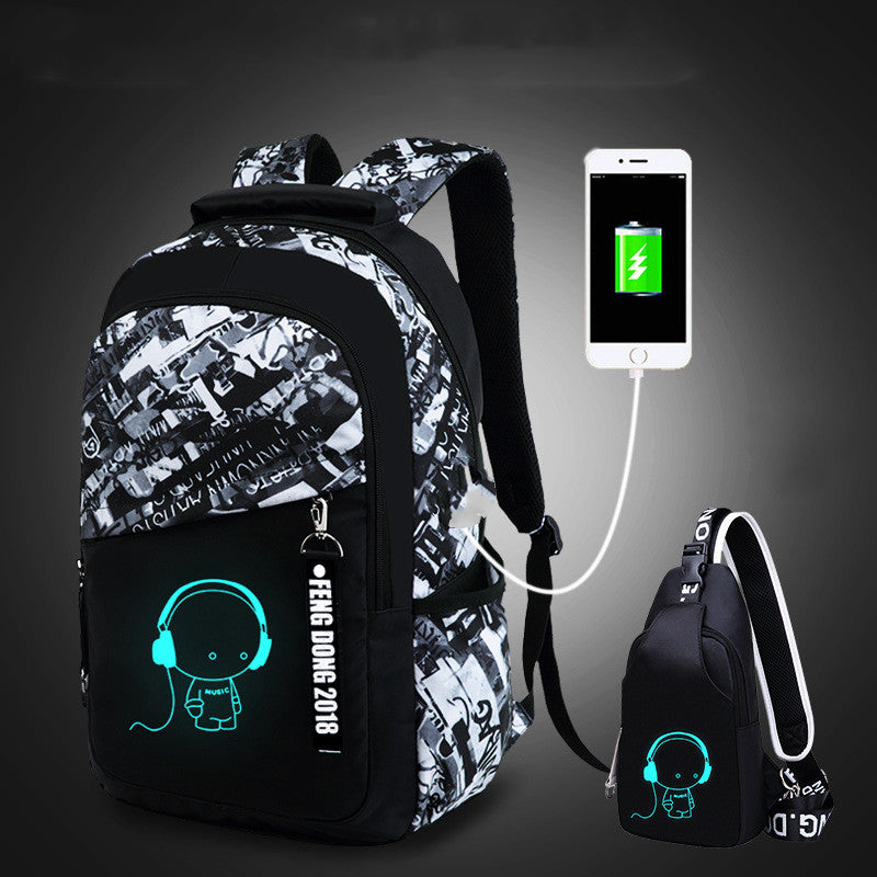 Cross‑border Schülerrucksack mit geometrischem Muster – Bild 7 | LuxeStyle