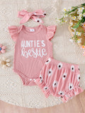 Geripptes Baumwoll-Set für Baby-Mädchen – Bild 7 | LuxeStyle