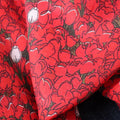 Reine Ramie-Stoff mit Rosenmuster | LuxeStyle