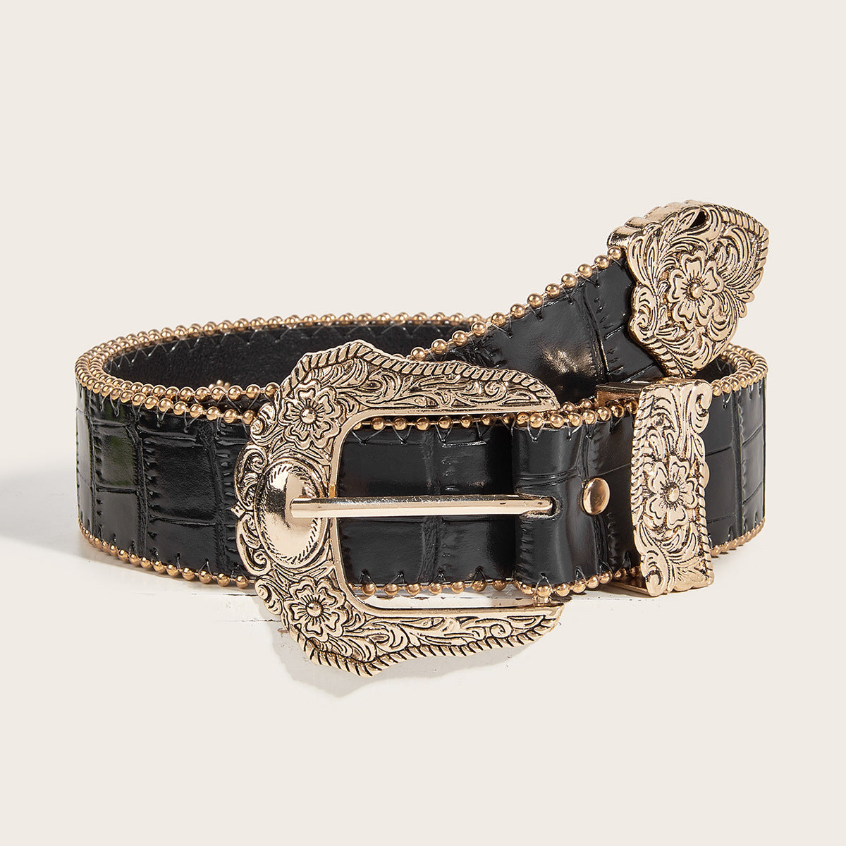Damen-Gürtel mit Leoparden-Print