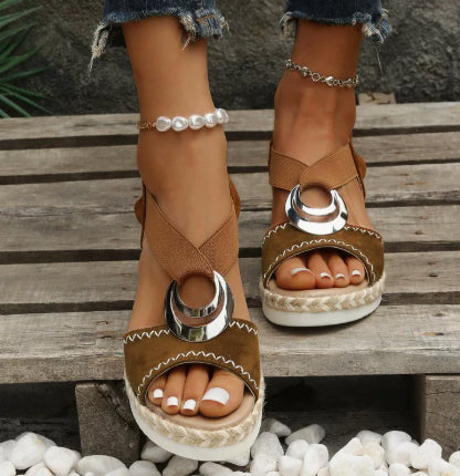 Espadrille Keilsandalen mit Zehenöffnung – Bild 3 | LuxeStyle