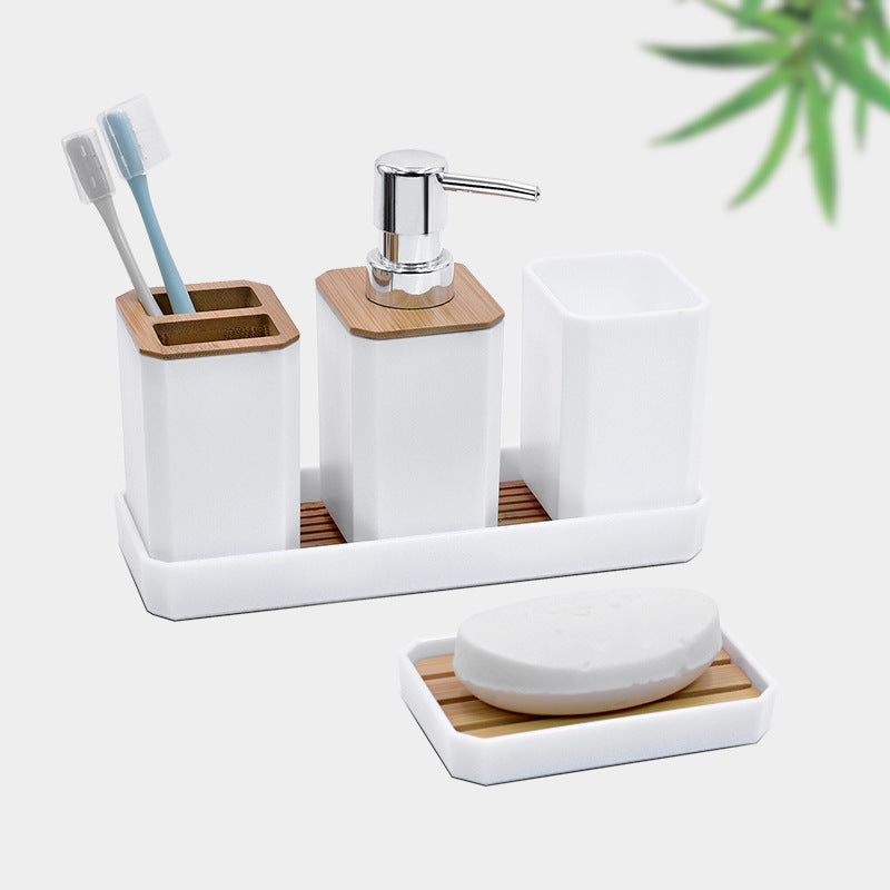 Badezimmer-Set aus Keramik-Kunststoff, 5-teilig | LuxeStyle