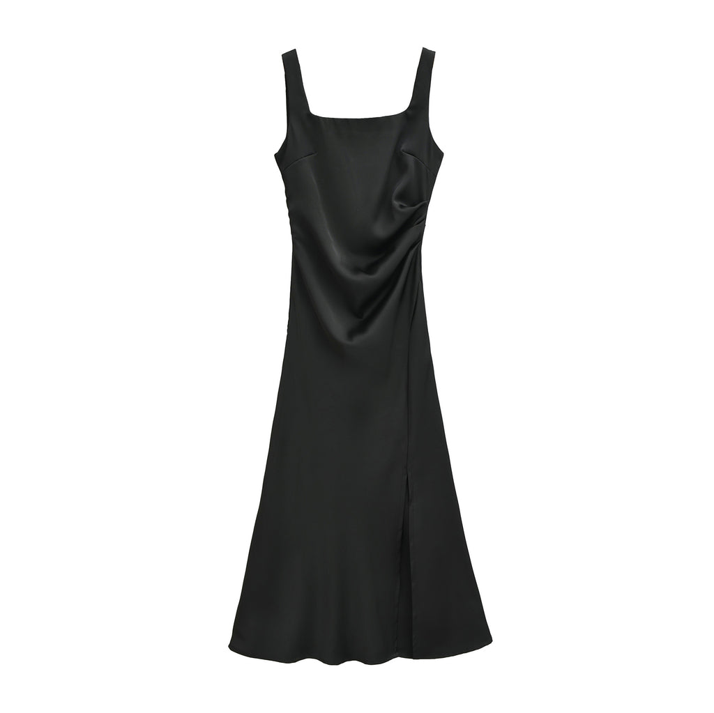 Elegantes Satin-Trägerkleid