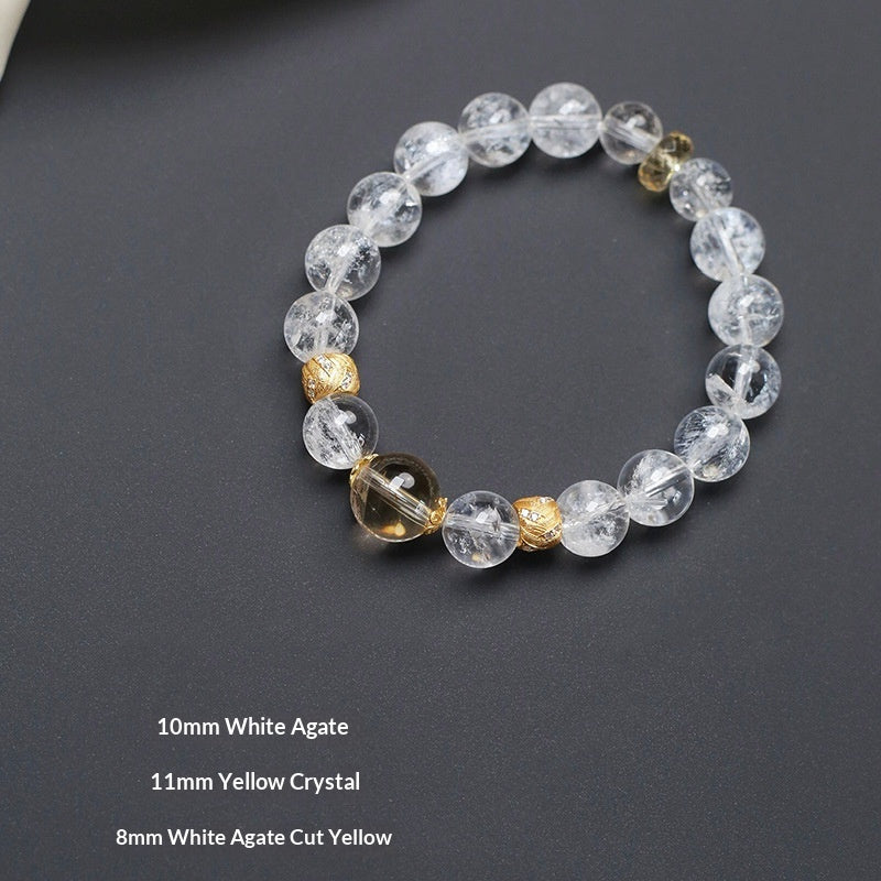 Armband mit natürlichen weissen Kristallen – Bild 3 | LuxeStyle