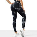 Nahtlose Strick-Tie-Dye-Yogahose für Damen