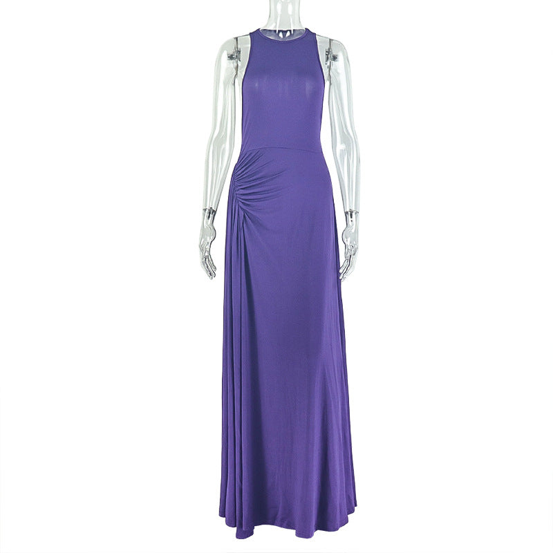 Wickelkleid mit Taillierung und Plissees