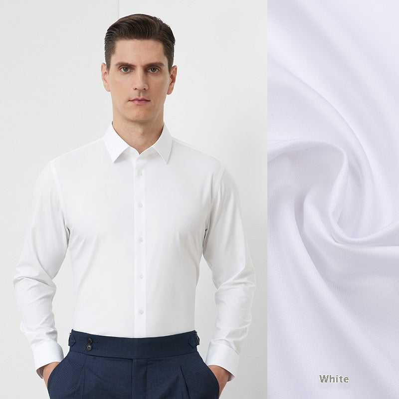 Herren Langarmhemd aus Maulbeerseide, bügelfrei – Bild 4 | LuxeStyle